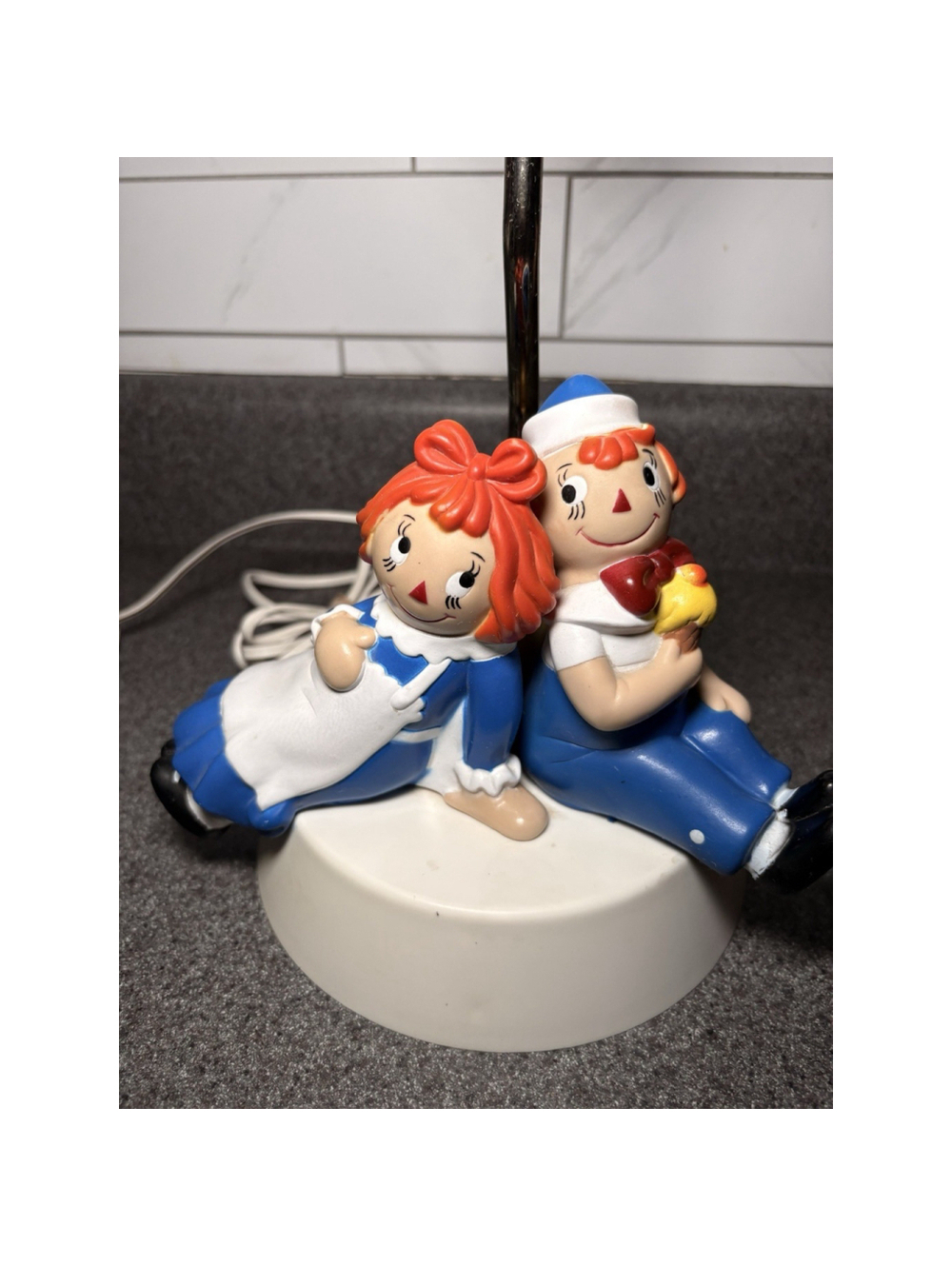 The Dolly Toy Co. Novelty Raggedy Anne Andy Nursery Table Lamp WORKS